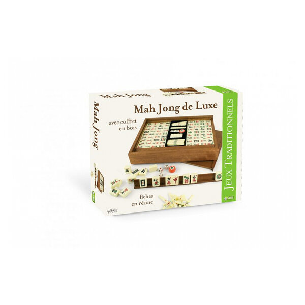 Coffret en bois de mah-jong luxe