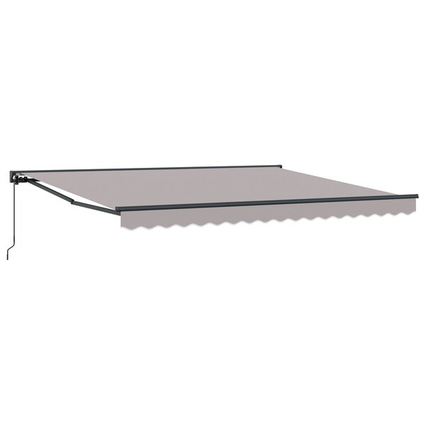 vidaXL Auvent Rétractable Gris clair 400x300 cm tissu