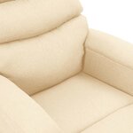 vidaXL Fauteuil de massage Crème Tissu