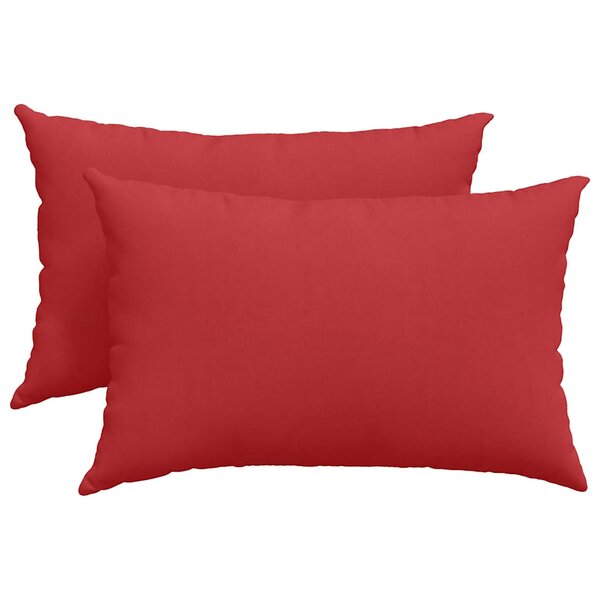 vidaXL Coussins de canapé 2 pc tissu Rouge 60 x 40 cm