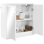 vidaXL Armoire Miroir de Salle de Bain Blanc brillant 60 x 20 x 60 cm