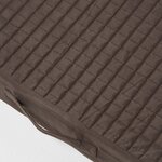 Coussin d'assise déhoussable pour canapé 3 places en suédine  Chocolat - HOMESCAPES