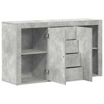 vidaXL Buffet Gris béton 120 x 36 x 69 cm Bois d'ingénierie