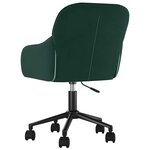 vidaXL Chaises pivotantes à manger lot de 2 Vert foncé Velours
