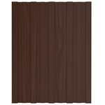 vidaXL Panneaux de toiture 12 Pièces Acier galvanisé Marron 60x45 cm