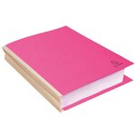 Paquet De 10 Chemises À Soufflet Dos Toilé Rock''s 320g/m2 - 24x32cm - Rose - X 10 - Exacompta