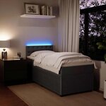 vidaXL Sommier à lattes de lit et matelas Gris foncé 90x200 cm Velours