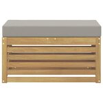 vidaXL Banc de Jardin Bois d'Acacia Massif Blanc