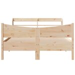 vidaXL Cadre de lit avec tête de lit 140x200 cm bois de pin massif