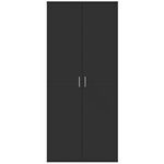 vidaXL Buffet haut noir 80x35x180 cm bois d'ingénierie