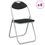 vidaXL Chaise pliante 8 pc Simili cuir Noir et gris 48 x 43 5 x 81 cm