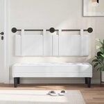 vidaXL Tête de lit suspendue Blanc Tissu