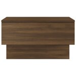 vidaXL Table de chevet murale Chêne marron