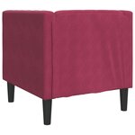 vidaXL Fauteuil Chesterfield rouge bordeaux velours