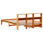 vidaXL Lit bibliothèque sans matelas cire marron 120x190cm pin massif