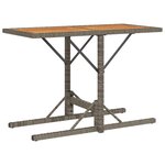 vidaXL Ensemble de bistro 3 Pièces avec coussins gris résine tressée