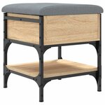 vidaXL Banc à chaussures chêne sonoma 42x42x45 cm bois d'ingénierie