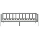 vidaXL Lit Gris Bois de pin massif 90x200 cm