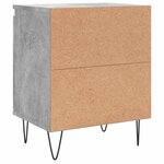 vidaXL Tables de chevet 2 Pièces gris béton 40x30x50 cm bois d'ingénierie