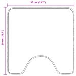 Tapis de bain U en forme de U Marron 50x50 cm en Polypropylène Antidérapant