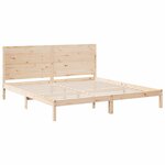 vidaXL Cadre de lit extra long sans matelas 180x210 cm bois massif