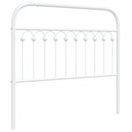vidaXL Tête de lit métal blanc 100 cm