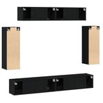vidaXL Set de 6 meubles TV - Finition bois ancien