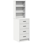 Highboard vidaXL Blanc 40x41x135 cm Bois d'ingénierie