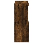 vidaXL Armoire latérale avec lumières LED chêne fumé bois d'ingénierie