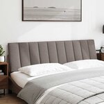 vidaXL Coussin de tête de lit taupe 180 cm tissu