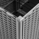 vidaXL Jardinière gris clair 160x120x53 cm polypropylène