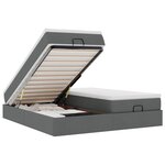 VidaXL Cadre de lit ottoman avec matelas gris foncé 200x200cm tissu