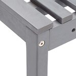 vidaXL Banc d'angle de jardin Gris 140 cm Bois solide d'acacia