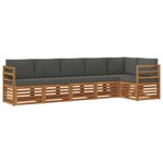 vidaXL Ensemble de canapé d'angle 6 Pièces Naturel et Anthracite