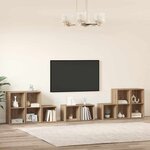 vidaXL Ensemble de meubles TV 8 Pièces Chêne artisanal 37 x 35 x 72 cm