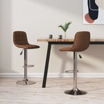vidaXL Tabourets de bar lot de 2 marron tissu