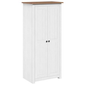 vidaXL Garde-robe Blanc 80x50x171 5 cm Pin massif Assortiment Panama