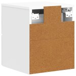 vidaXL Cabinet de chevet mural Blanc brillant 33 x 34 5 x 40 cm