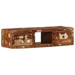 VidaXL Meuble TV mural 100x32x25 cm bois massif de récupération
