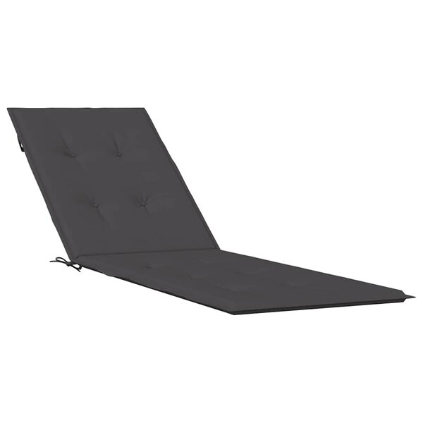 vidaXL Coussin de chaise longue anthracite mélangé (75+105) x 50 x 4 cm