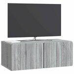 vidaXL Meuble TV mural 78 5 x 41 x 30 cm Sonoma gris Bois d'ingénierie