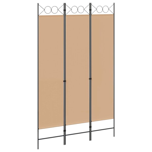 vidaXL Paravent à 3 panneaux Beige 120 x 200 cm Tissu