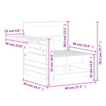 vidaXL Canapé de jardin accoudoir avec table d'appoint massif douglas