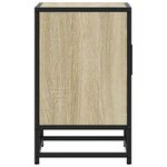 vidaXL Tables de chevet 2 Pièces chêne sonoma bois d'ingénierie et métal