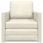 vidaXL Canapé-lit avec coussin Crème 74 x 77 x 81 cm Velours