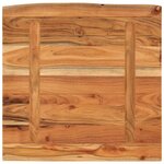vidaXL Dessus de bureau carré bois massif d'acacia bordure assortie