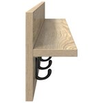 vidaXL Porte-manteau mural Chêne sonoma 100 x 10.5 x 18 cm