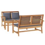 vidaXL Ensemble de canapé de jardin Naturel Bois de teck solide