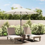 vidaXL Tissu de remplacement pour parasol d'extérieur Blanc 300 cm