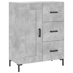 vidaXL Buffet haut Gris béton 69 5x34x180 cm Bois d'ingénierie